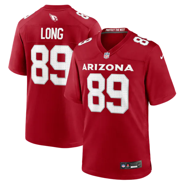Hunter Long Arizona Cardinals Official-Nike Team Game Jersey - Cardinal
