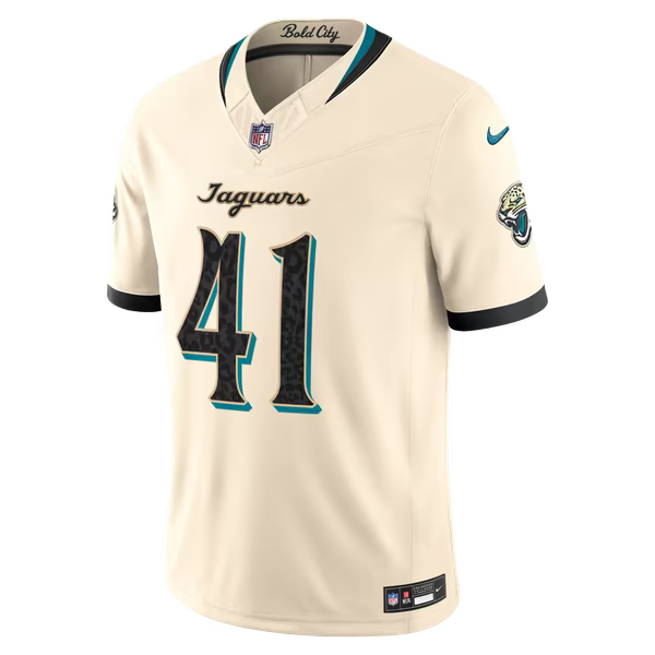 Josh Hines-Allen Jacksonville Jaguars Official-Nike 2026 Rivalries Collection Stitched Limited Jersey - Natural