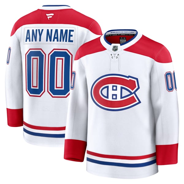 Teams Fans Shop Montreal Canadiens Fanatics Away Premium Custom Jersey - White