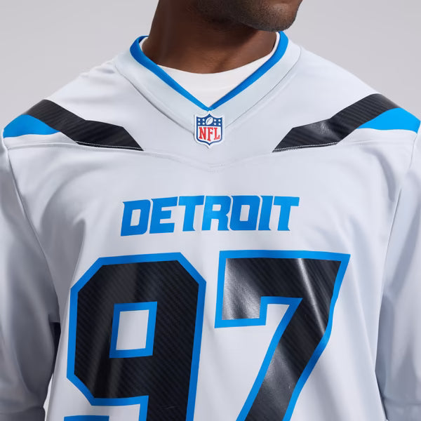 Aidan Hutchinson Detroit Lions Official-Nike 2026 Rivalries Collection Game Jersey - Silver