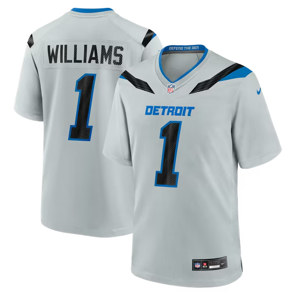 Jameson Williams Detroit Lions Official-Nike 2026 Rivalries Collection Game Jersey - Silver