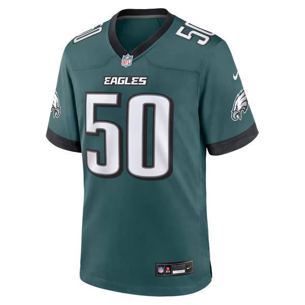 Keyshawn James-Newby Philadelphia Eagles Official-Nike Team Game Jersey - Midnight Green