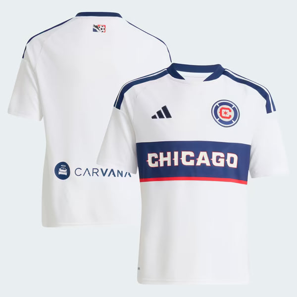 Chicago Fire Official-Adidas Youth 2026 Archive Replica Jersey - White