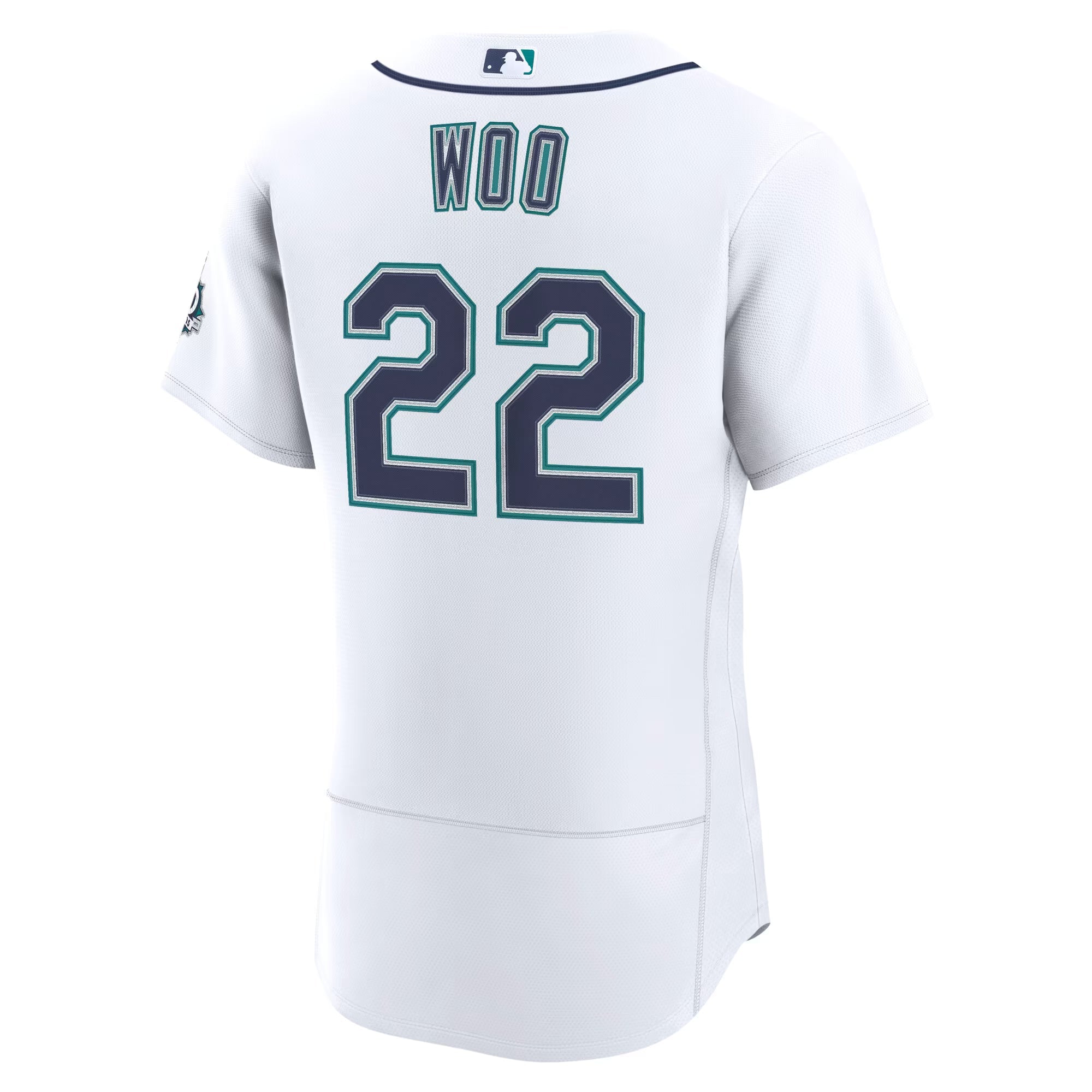 Bryan Woo Seattle Mariners Official-Nike Home 50th Season Authentic Jersey - White
