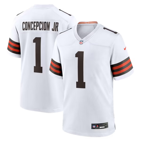 KC Concepcion Jr. Cleveland Browns Official-Nike Game Jersey - White