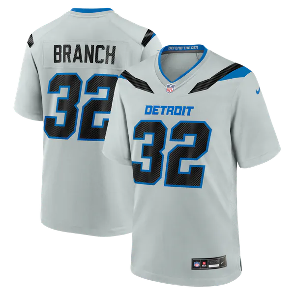 Brian Branch Detroit Lions Official-Nike 2026 Rivalries Collection Game Jersey - Silver