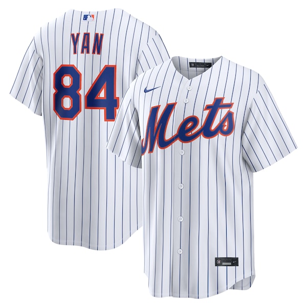 Jefry Yan New York Mets Official-Nike Home Replica Jersey - White