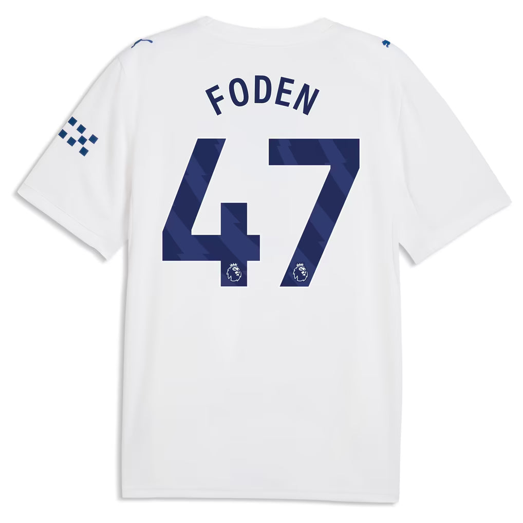 Phil Foden Manchester City Official-Puma 2026/27 Third Replica Jersey - White