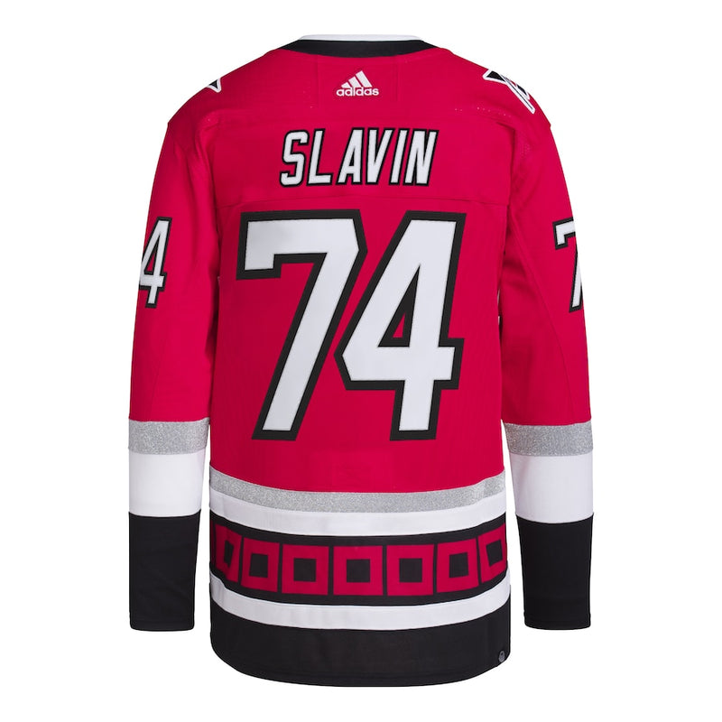 Jaccob Slavin Carolina Hurricanes adidas  Primegreen Authentic Pro Player Jersey - Red