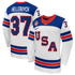 Teams Fans Shop Nike Connor Hellebuyck US Hockey 2026 Away Jersey - White