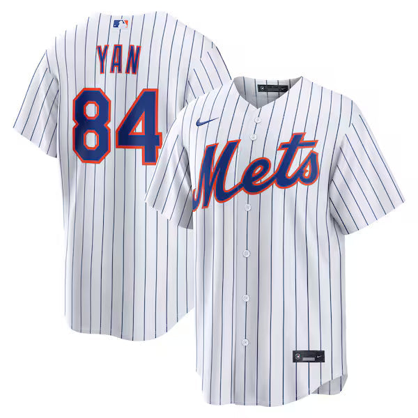 Jefry Yan New York Mets Official-Nike Home Replica Jersey - White