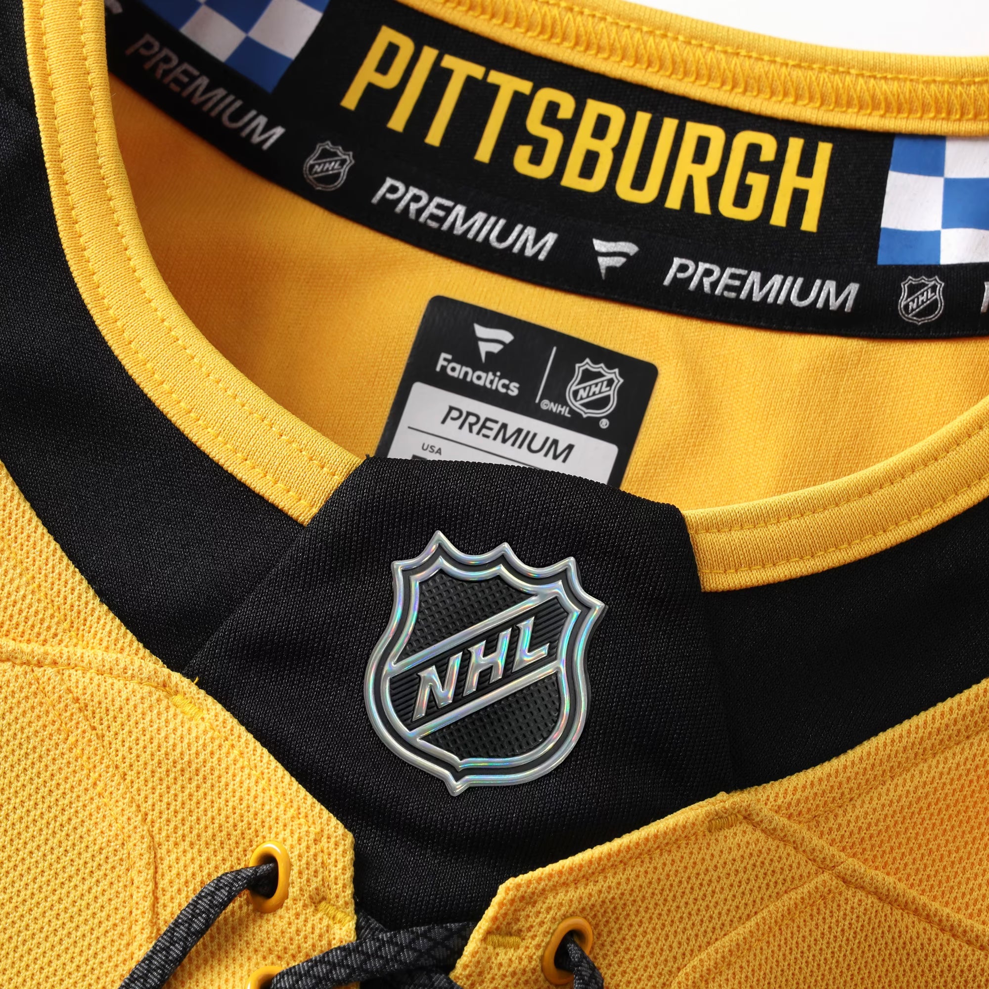 Teams Fans Shop Fanatics Pittsburgh Penguins Alternate Premium Custom Jersey - Gold