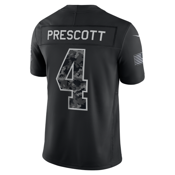 Dak Prescott Dallas Cowboys Official-Nike 2026 Salute to Service Stitched Limited Jersey - Black