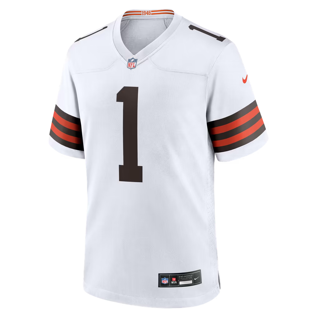 KC Concepcion Jr. Cleveland Browns Official-Nike Game Jersey - White