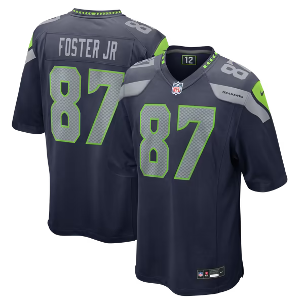 Montorie Foster Jr Seattle Seahawks Official-Nike Game Player Jersey - Navy