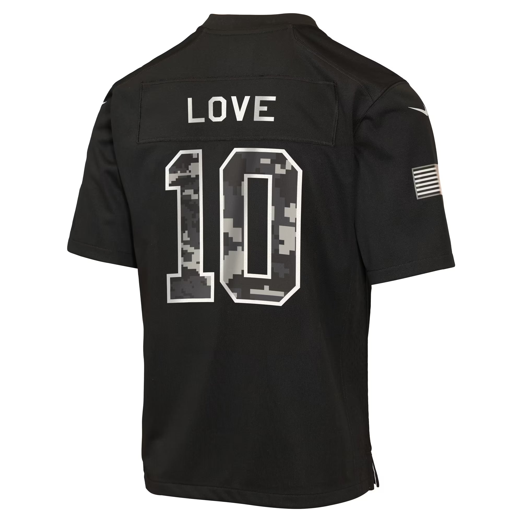 Jordan Love Green Bay Packers Official-Nike Youth 2026 Salute to Service Game Jersey - Black