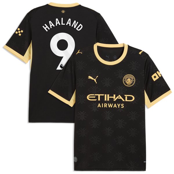 Erling Haaland Manchester City Official-Puma 2026/27 Away Replica Jersey - Black