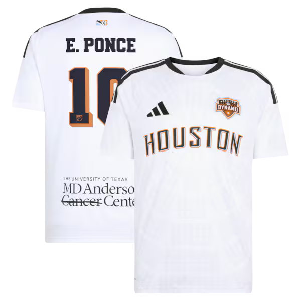 Ezequiel Ponce Houston Dynamo FC Official-Adidas 2026 Archive Replica Jersey - White