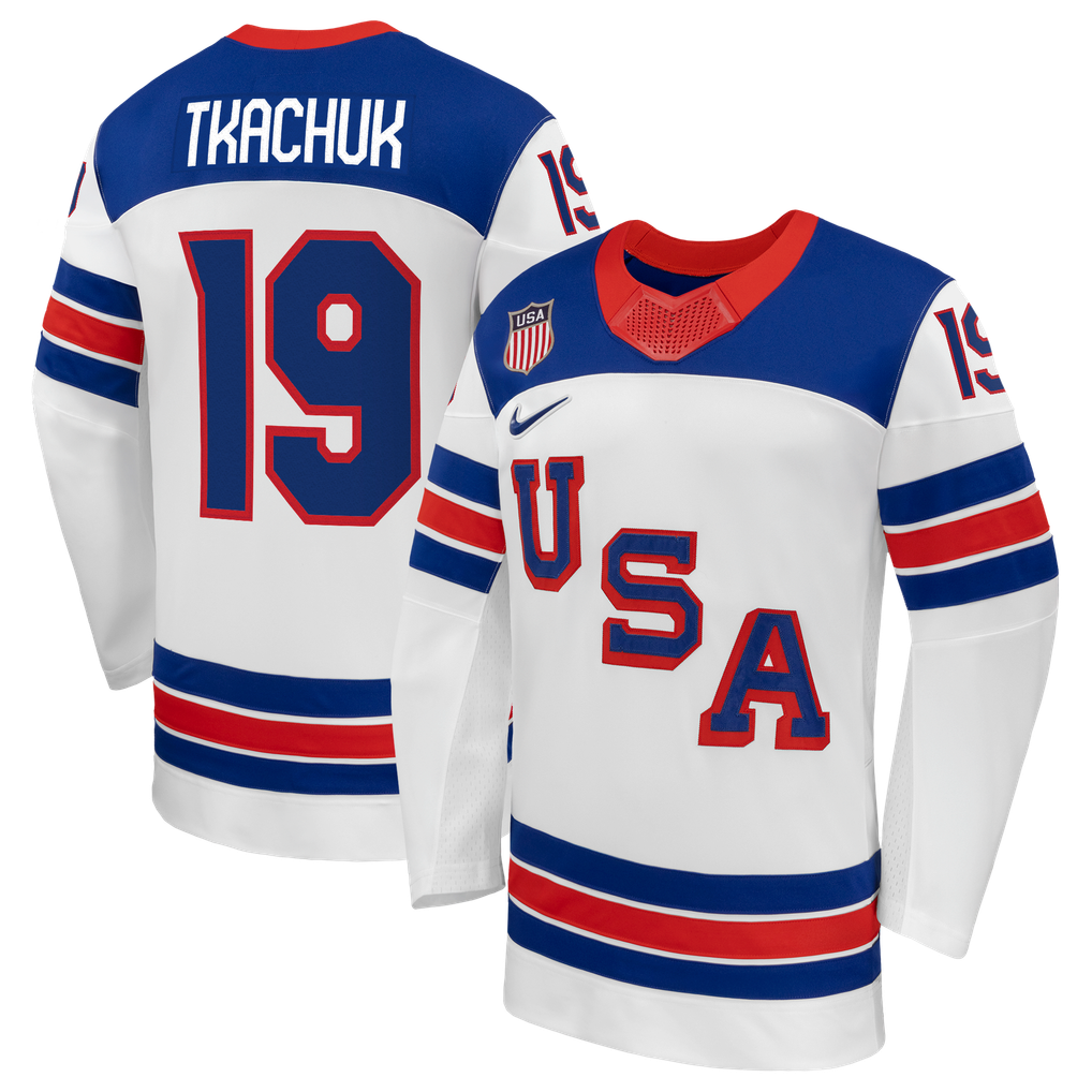 Teams Fans Shop Matthew Tkachuk Nike US Hockey 2026 Away Jersey