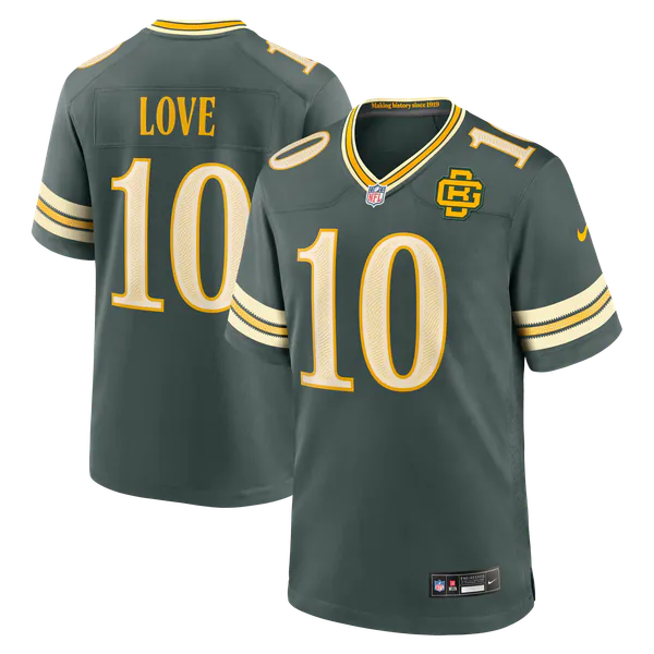 Jordan Love Green Bay Packers Official-Nike 2026 Rivalries Collection Game Jersey - Green