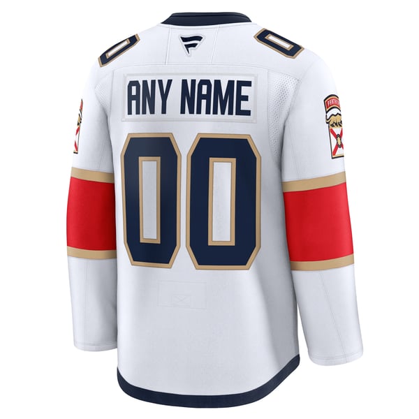Teams Fans Shop Florida Panthers Fanatics Away Premium Custom Jersey - White