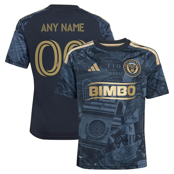 Official-Adidas Philadelphia Union Youth 2026 1776 Kit Replica Custom Jersey Navy
