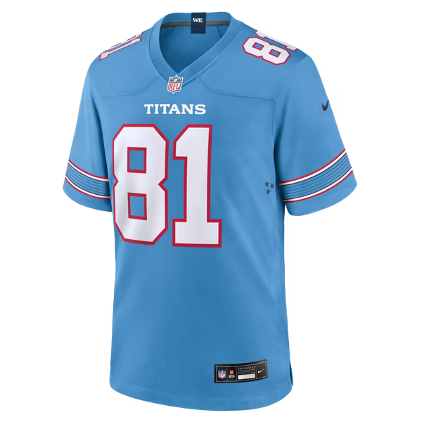 Jaren Kanak Tennessee Titans Official-Nike Team Game Jersey - Light Blue