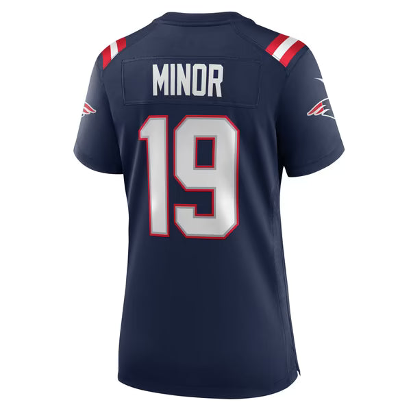 Kobee Minor New England Patriots Official-Nike Women's Team Game Jersey - Navy