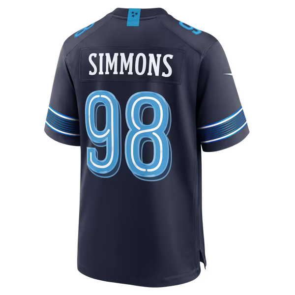 Jeffery Simmons Tennessee Titans Official-Nike 2026 Rivalries Collection Game Jersey - Navy