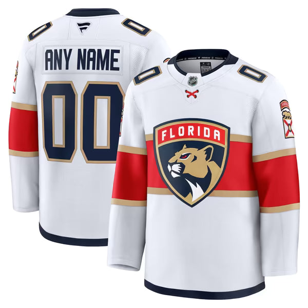 Teams Fans Shop Florida Panthers Fanatics Away Premium Custom Jersey - White