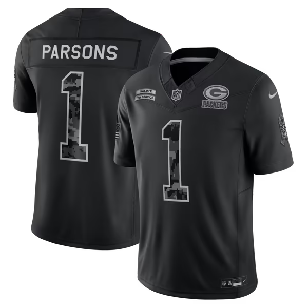 Micah Parsons Green Bay Packers Official-Nike 2026 Salute to Service Stitched Limited Jersey - Black