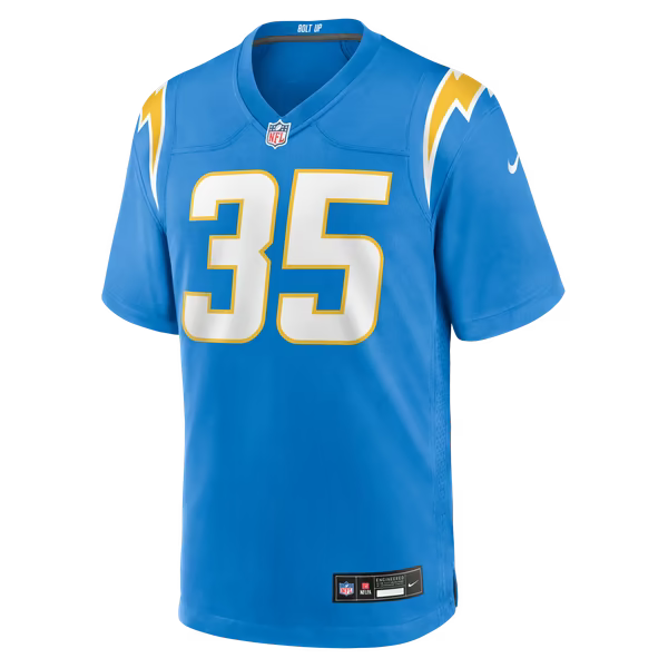 Amar Johnson Los Angeles Chargers Official-Nike Team Game Jersey - Powder Blue