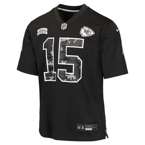 Patrick Mahomes Kansas City Chiefs Official-Nike Youth 2026 Salute to Service Game Jersey - Black