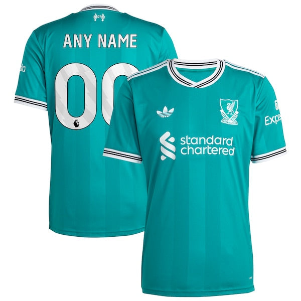 Official-Adidas Liverpool 2025/26 Third Replica Custom Jersey Green