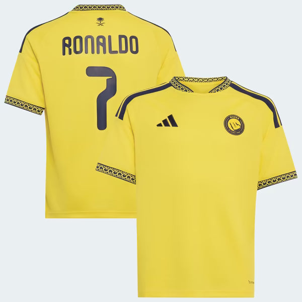 Cristiano Ronaldo Al-Nassr FC Official-Adidas Youth 2026/27 Home Replica Jersey - Yellow