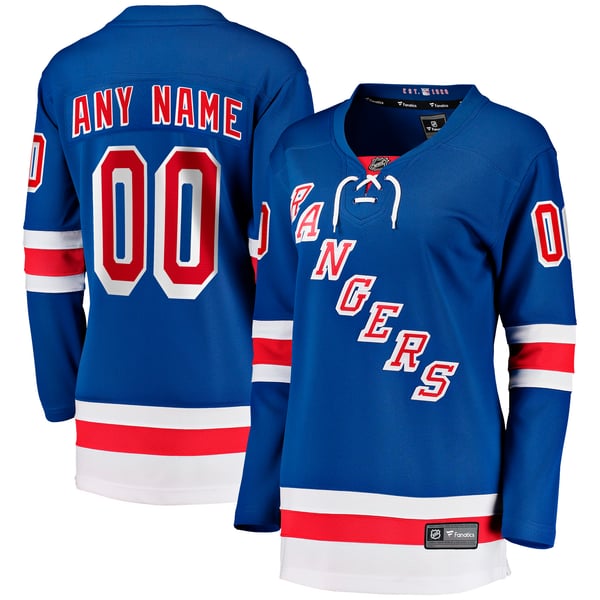 Teams Fans Shop Women's Fanatics New York Rangers Home Breakaway Custom Jersey