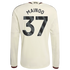 Kobbie Mainoo Manchester United Official-Adidas 2026/27 Third Replica Long Sleeve Jersey - Cream