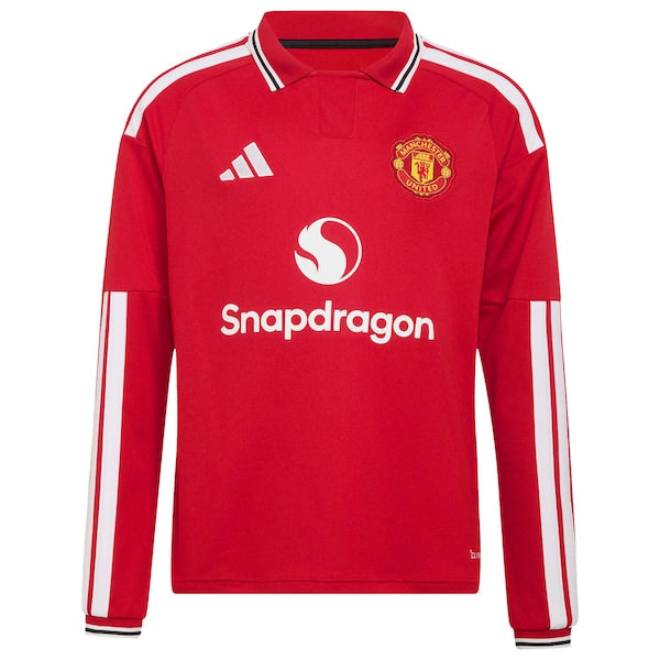 Official-Adidas Kobbie Mainoo Manchester United 2026/27 Home Replica Long Sleeve Jersey Red