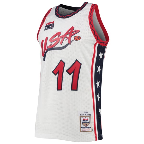Teams Fans Shop Karl Malone USA Mitchell & Ness 1996 Authentic Jersey
