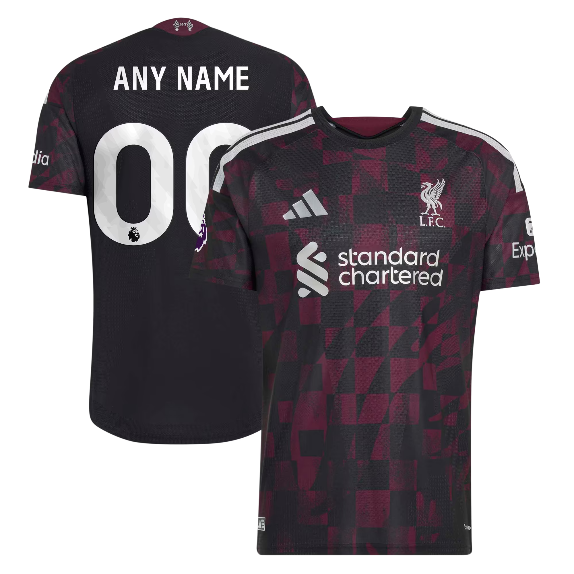 Liverpool Official-Adidas 2026/27 Third On-Field Authentic Custom Jersey - Black