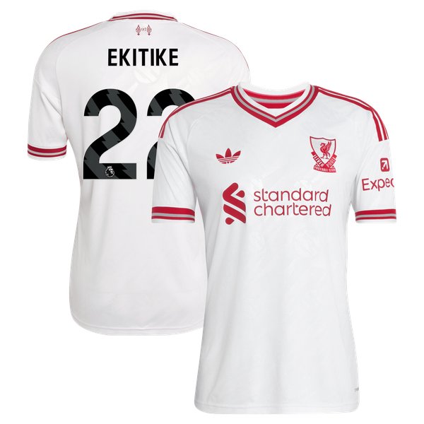Hugo Ekitike Liverpool Official-Adidas 2026/27 Away Replica Jersey - White