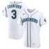 J.P. Crawford Seattle Mariners Official-Nike Home 50th Season Authentic Jersey - White