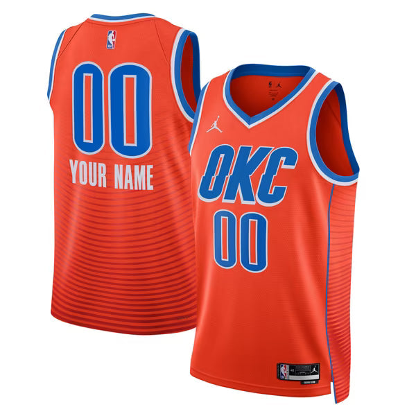 Teams Fans Shop Jordan Brand Unisex OKC Thunder Statement Jersey Orange