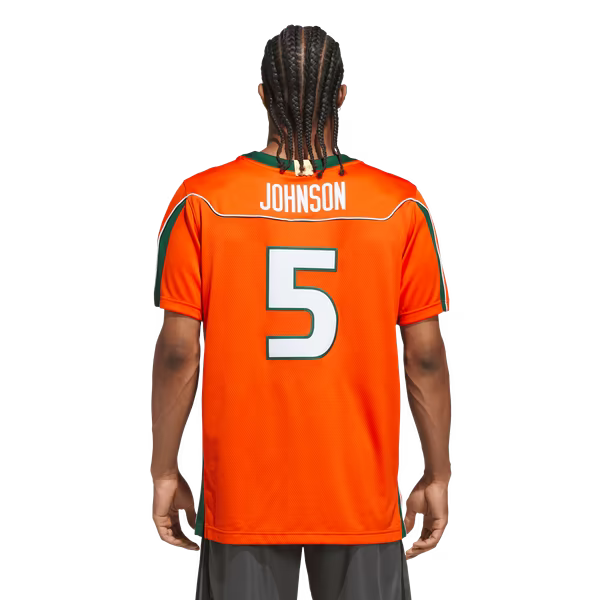 Andre Johnson Miami Hurricanes Official-Adidas Home It's Back Premier Jersey - Orange