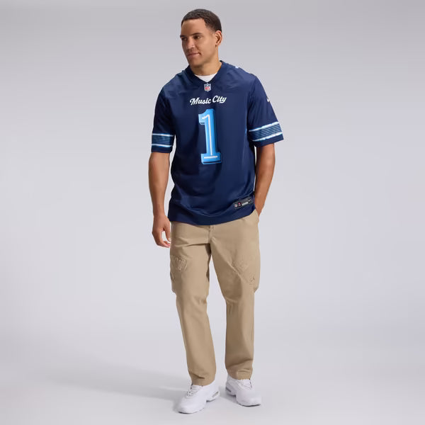 Cameron Ward Tennessee Titans Official-Nike 2026 Rivalries Collection Game Jersey - Navy