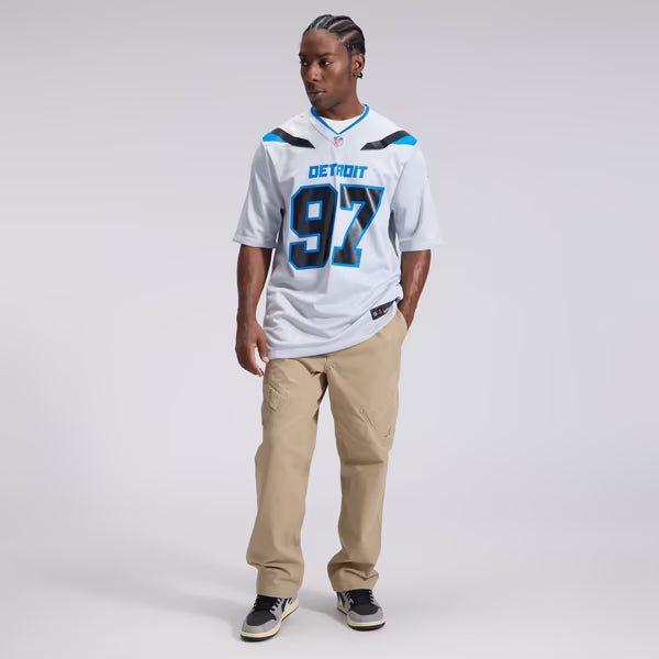 Aidan Hutchinson Detroit Lions Official-Nike 2026 Rivalries Collection Game Jersey - Silver