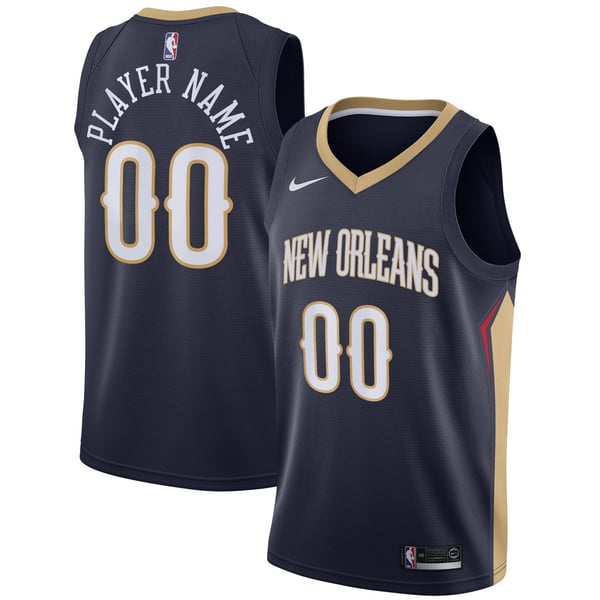 Teams Fans Shop New Orleans Pelicans Nike Swingman Custom Jersey Navy - Icon Edition