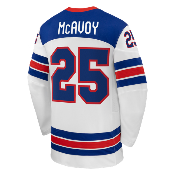 Teams Fans Shop Nike Charlie McAvoy US Hockey 2026 Away Replica Jersey