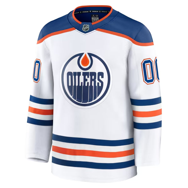 Teams Fans Shop Edmonton Oilers Fanatics Away Premium Custom Jersey - White