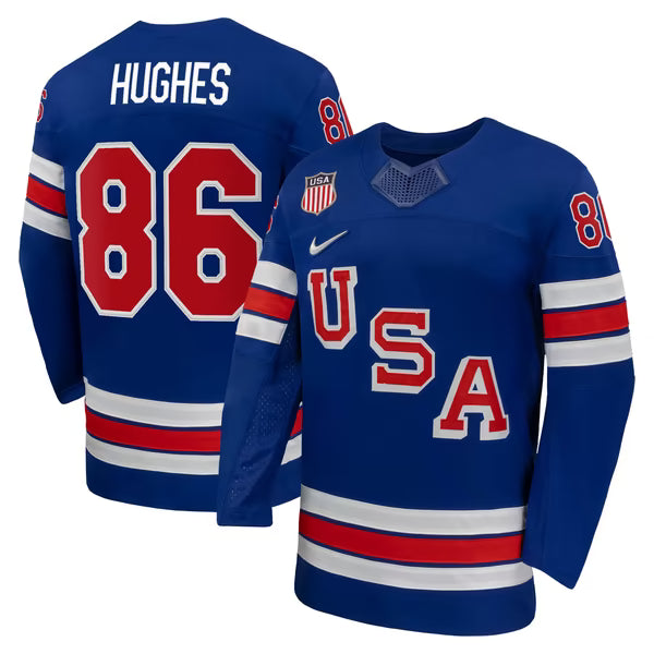 Teams Fans Shop Nike US Hockey Jack Hughes 2026 Home Replica Jersey